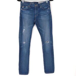 AG ADRIANO GOLDSCHMIED The Legging Ankle‎ Super Skinny Jeans Size 26R Distressed
